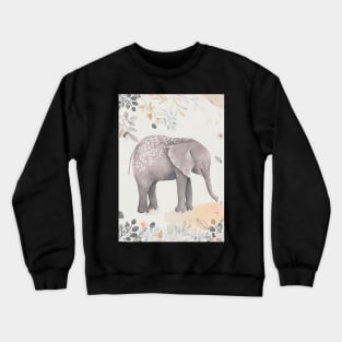 Floral Fantasy Elephant Crewneck Sweatshirt